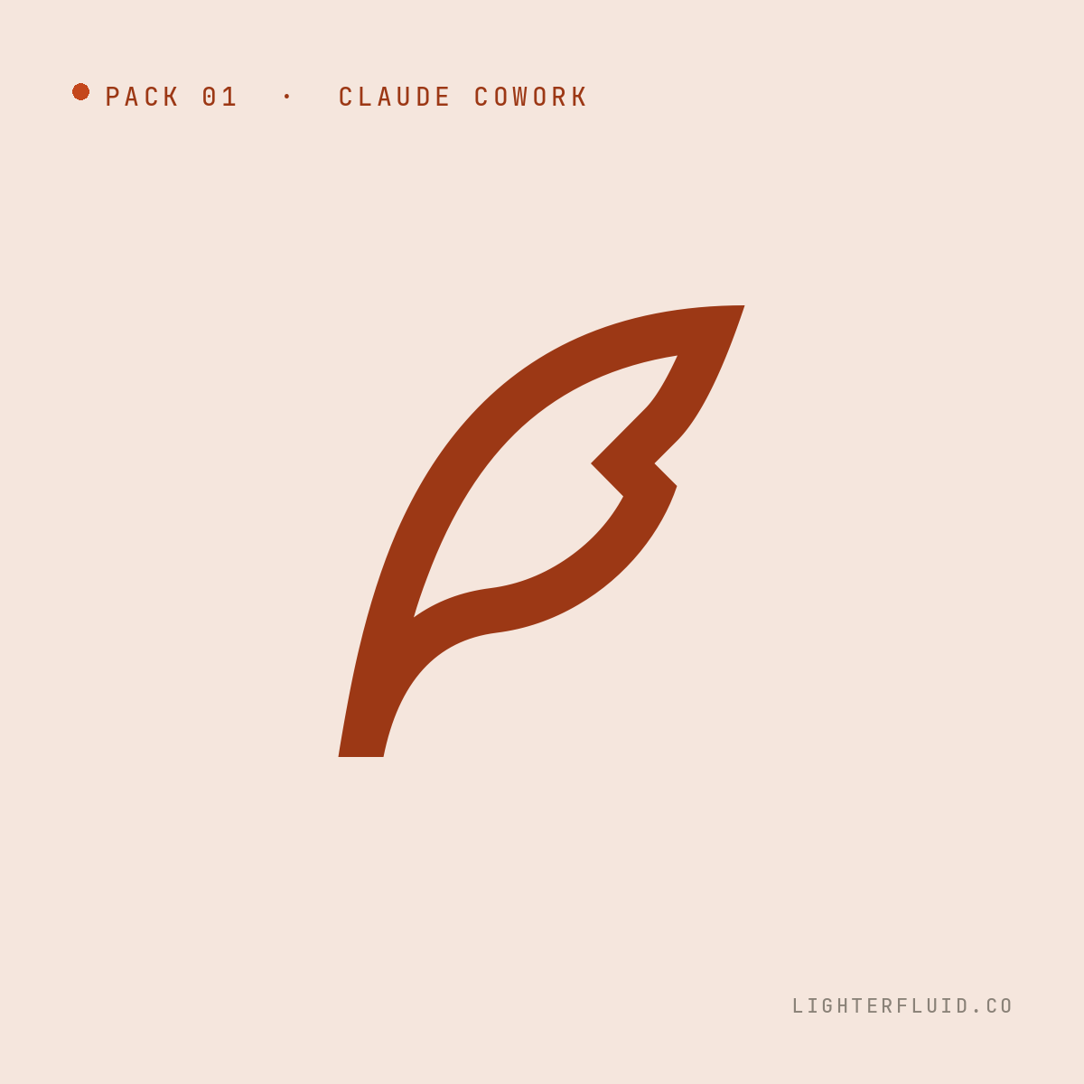 Define Your Brand pack — quill icon on cream background.